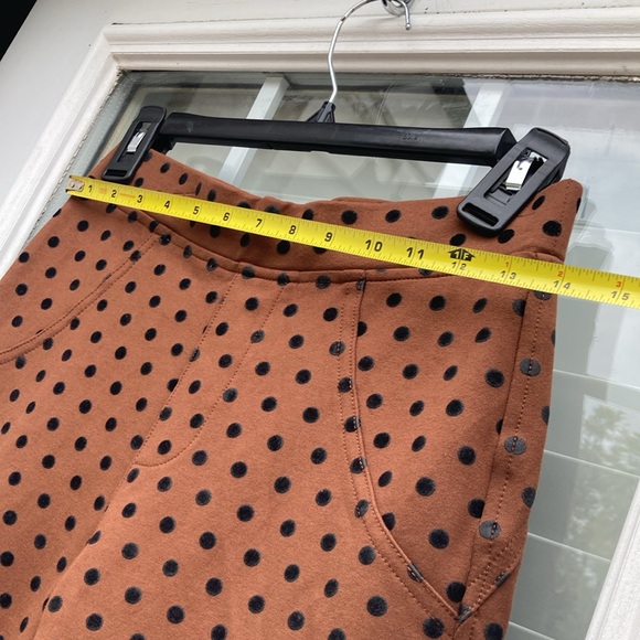 Vassalli Polka Dots Brown Pants Sz 8 - Picture 8 of 12
